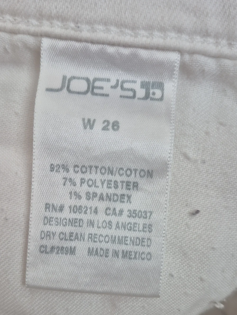Joe's Women's White Distressed Jeans Stretch Denim Shorts Size 26